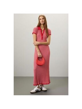 knee length dresses for ladies Maje Metallic-Effect Gathered Dress main image 0